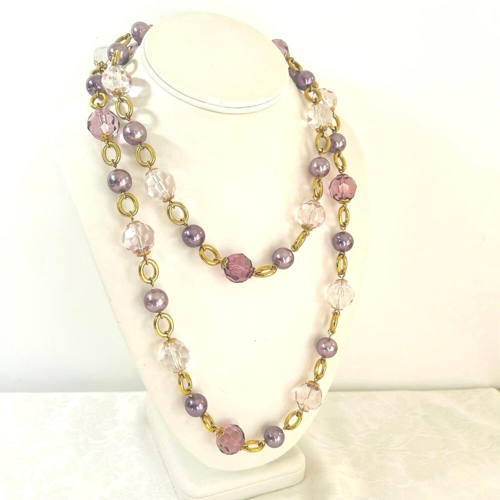 Necklace Bead Faux Pearl Vtg Kjl Kenneth Jay Lane… - image 4